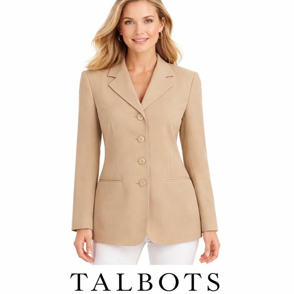 Talbots Authentic 80s Neutral Beige Blazer 6P NWT Jacket *